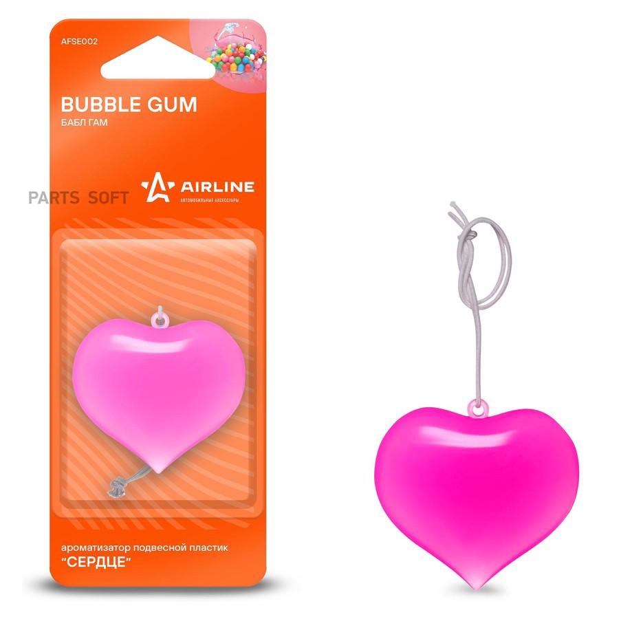 Ароматизатор подвесной (Бабл гам) "AIRLINE" Сердце - AIRLINE None None